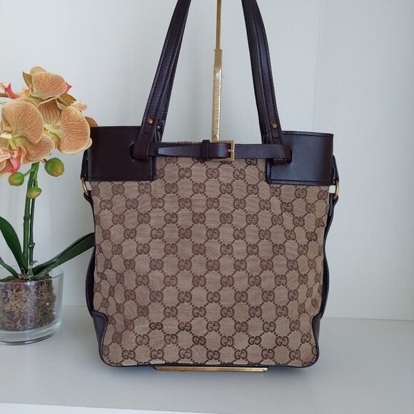 GUCCI Monogram Canvas Small Tote Bag - Picture 2 of 16